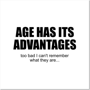 Birthday Age Older Funny Gift Quote Wisdom Grandma Grandpa Cute Posters and Art